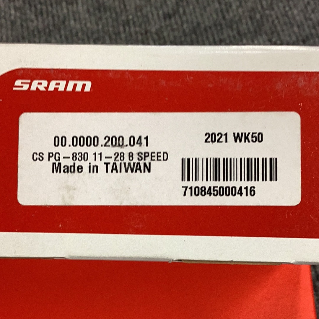 SRAM PG-830 Cassette - 8 Speed 11-28t Silver