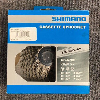 Shimano Ultegra CS-6700 Cassette - 10 Speed, 12-30t, Silver