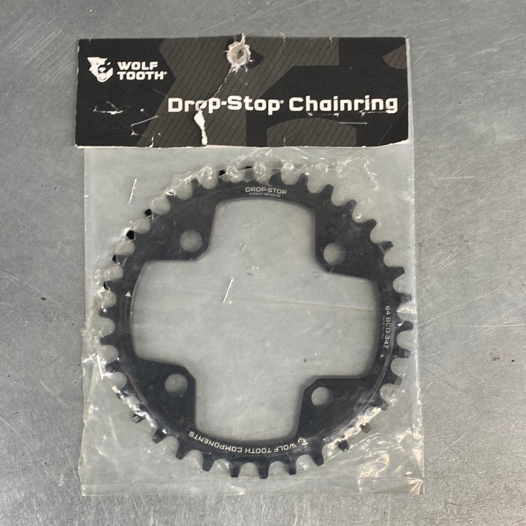 Wolf Tooth Components Drop-Stop Chainring: 34T x 94 4-Bolt