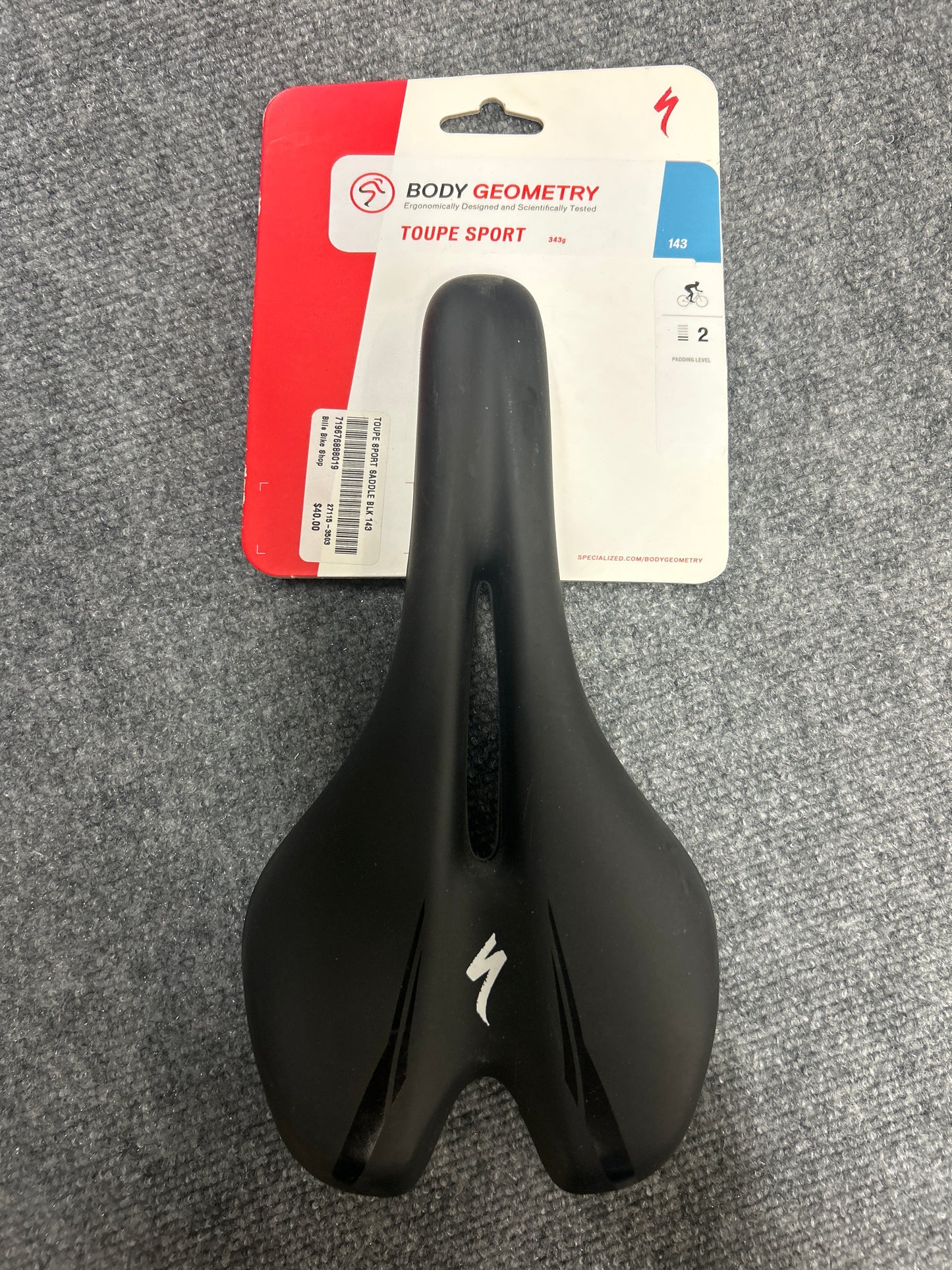 TOUPE SPORT SADDLE BLK 143mm