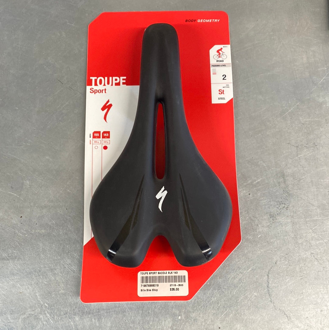 TOUPE SPORT SADDLE BLK 143mm