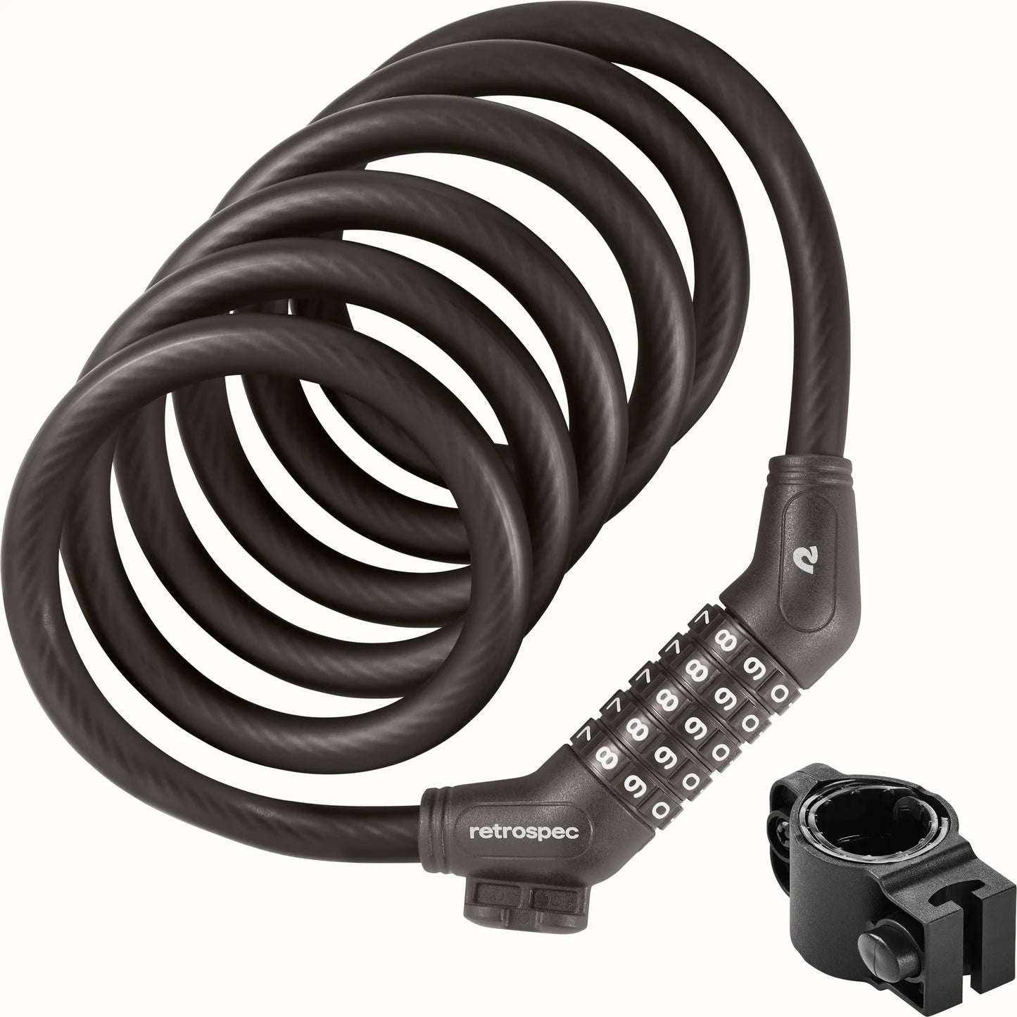 Grizzly Plus Integrated Combo Cable Bike Lock - 12mm