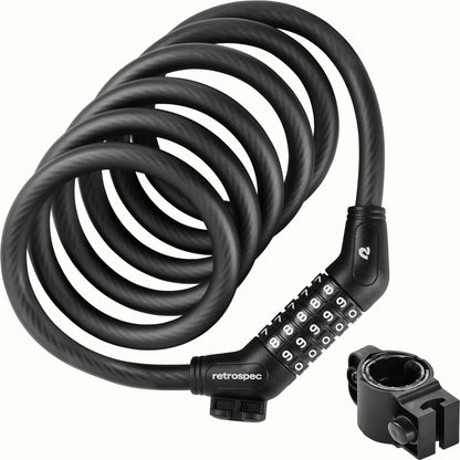 Grizzly Plus Integrated Combo Cable Bike Lock - 12mm