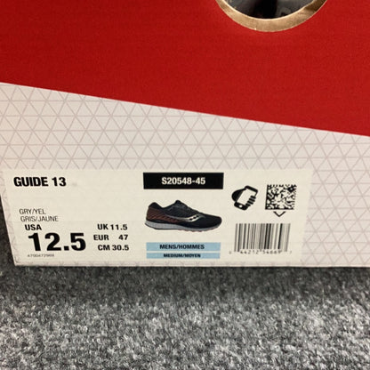 Saucony Guide 13 Grey/Yellow 12.5