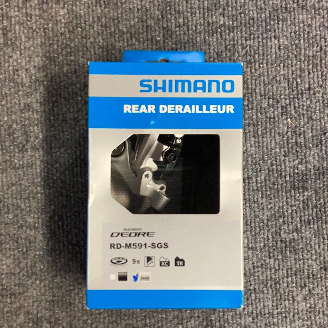 Shimano Deore RD-M591-SGS Rear Derailleur - 9 Speed, Long Cage, Silver