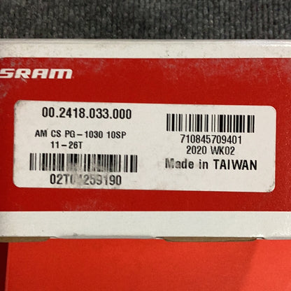 SRAM PG-1030 Cassette - 10 Speed, 11-26t, Silver