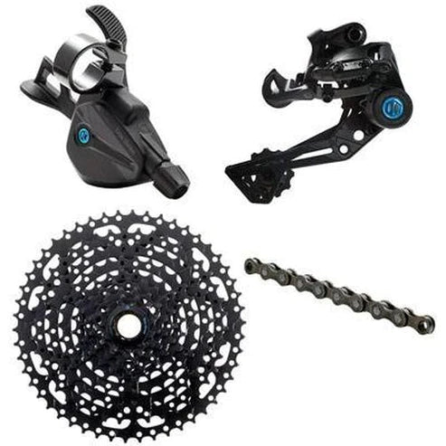 BOX Three Prime 9 X-Wide Multi Shift Groupset - X-Wide Rear Derailleur 11-50t Cassette Multi Shift Shifter Prime 9 Chain