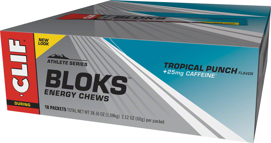 Clif Shot Bloks: Tropical Punch with 25mg Caffeine - Individual Pack