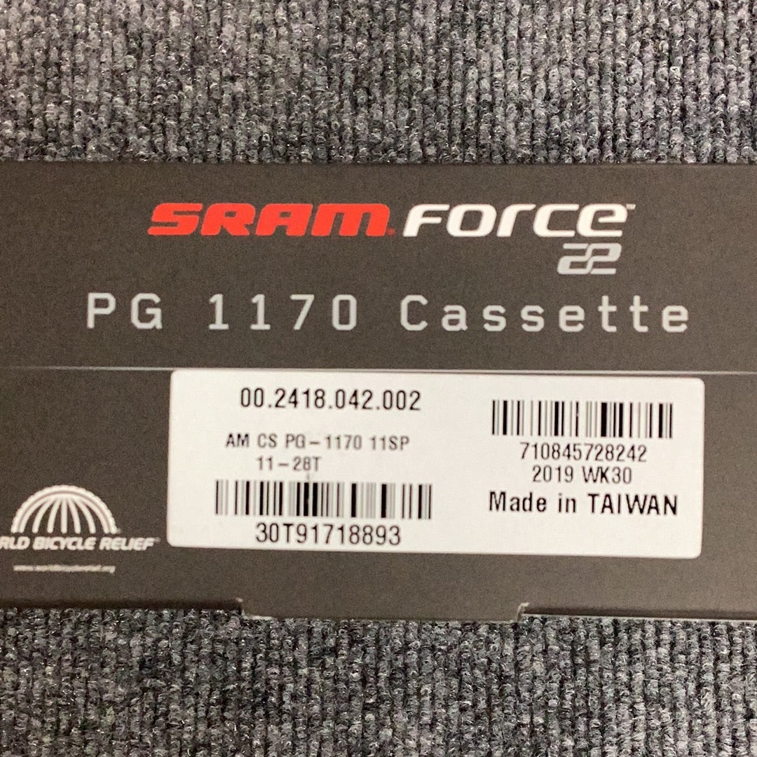 SRAM Force PG-1170 Cassette - 11 Speed, 11-28t, Silver