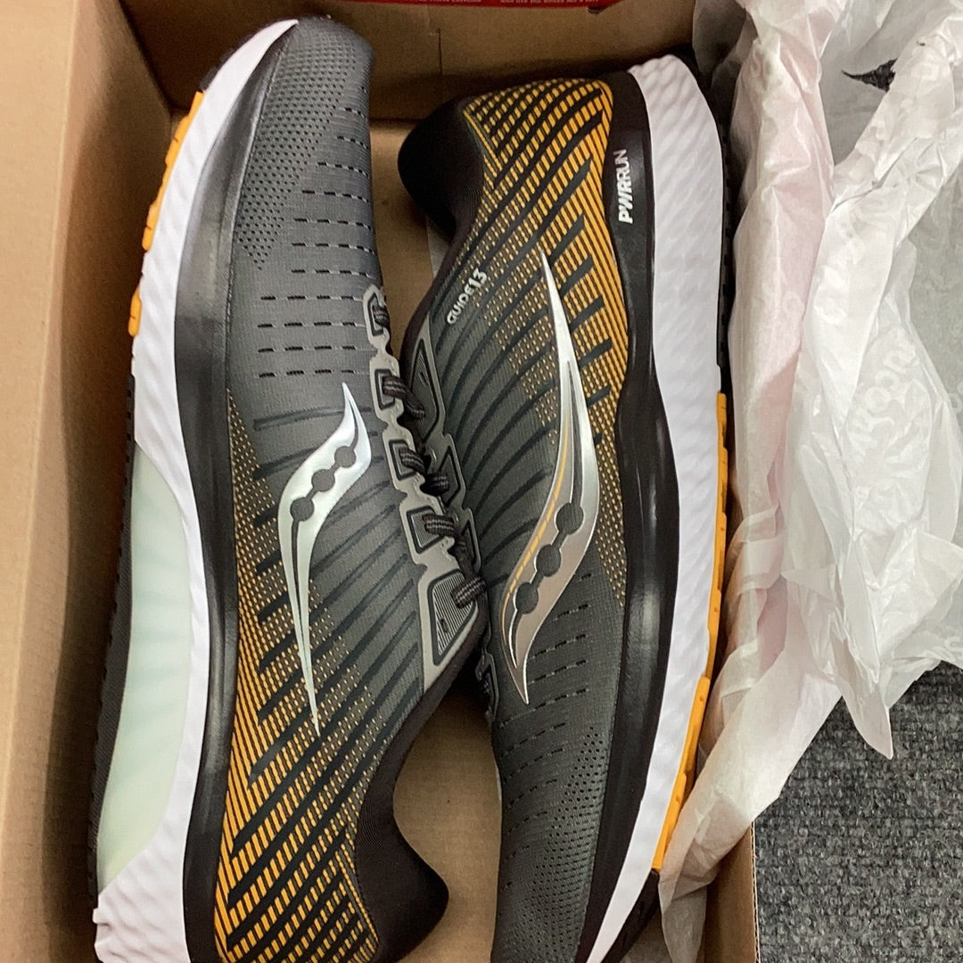 Saucony Guide 13 Grey/Yellow 12.5